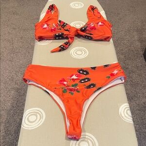 Floral Orange Bikini Set